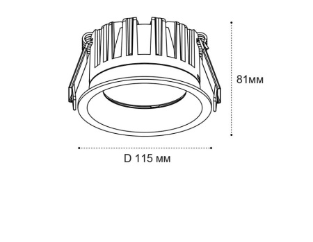 Встраиваемый светодиодный светильник Italline IT08-8036 white 4000K-4190-4192