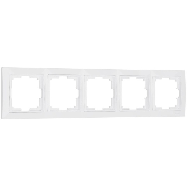 Рамка на 5 постов Werkel Snabb basic белый W0052001 4690389161452 Рамка на 5 постов Werkel Snabb basic белый W0052001 4690389161452