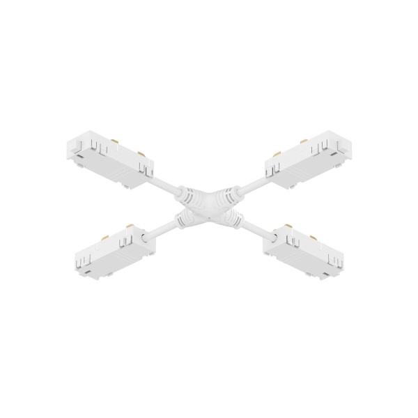 Коннектор X-образный гибкий Denkirs Smart Hide TR2116-WH