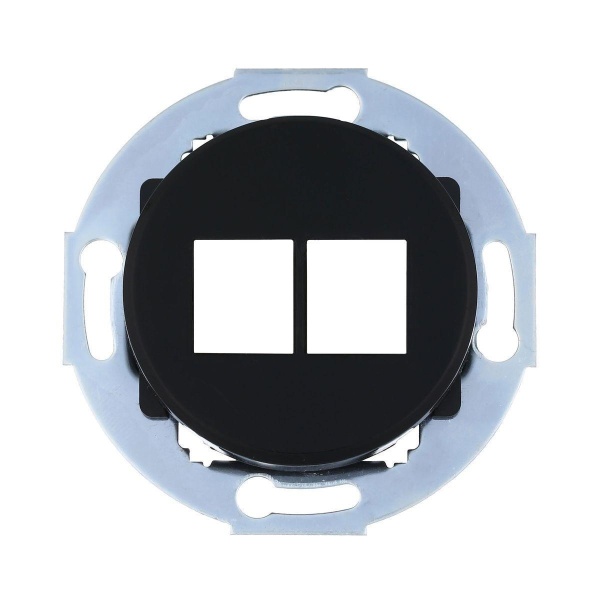 Накладка розетки компьютерной LK Studio Vintage Classic, Vintage Quadro на 2 входа черный 886208-0 Накладка розетки компьютерной LK Studio Vintage Classic, Vintage Quadro на 2 входа черный 886208-0