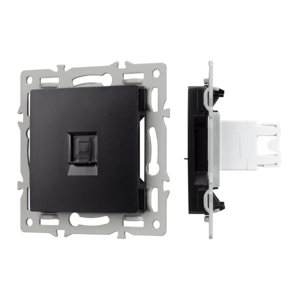Механизм компьютерной розетки SCT-MPC1-PL-BK (RJ-45, CAT6) Arlight 045334