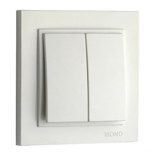 Выключатель Mono Electric Despina двухклавишный слоновая кость 102-010025-102 Выключатель Mono Electric Despina двухклавишный слоновая кость 102-010025-102