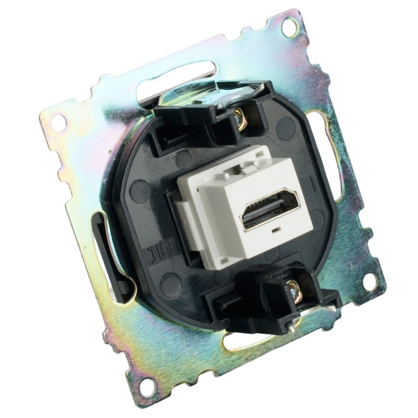 Розетка HDMI 2.1, Type A  (механизм), STEKKER GLS00-7118-05, серия Катрин, черный 50062