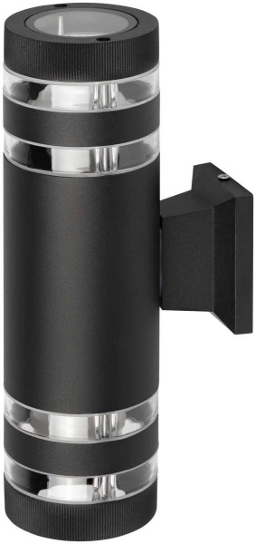 Светильник уличный настенный ЭРА «Адрия» GBW-102-BL-0300 230В 2хЕ27 IP54 вверх/вниз черный Б0069596