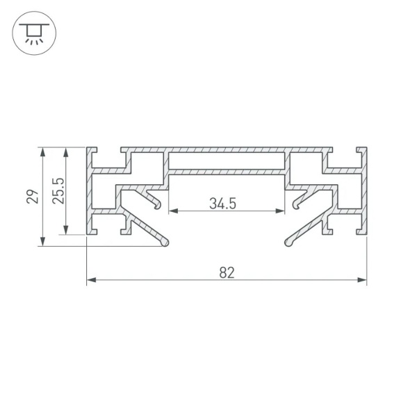 Профиль Arlight LGD-STRETCH-2TR-2000 040059