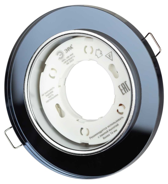 Светильник встраиваемый cо светодиодной подсветкой ЭРА DK LD51 BK под лампу GX53 черный Б0057468