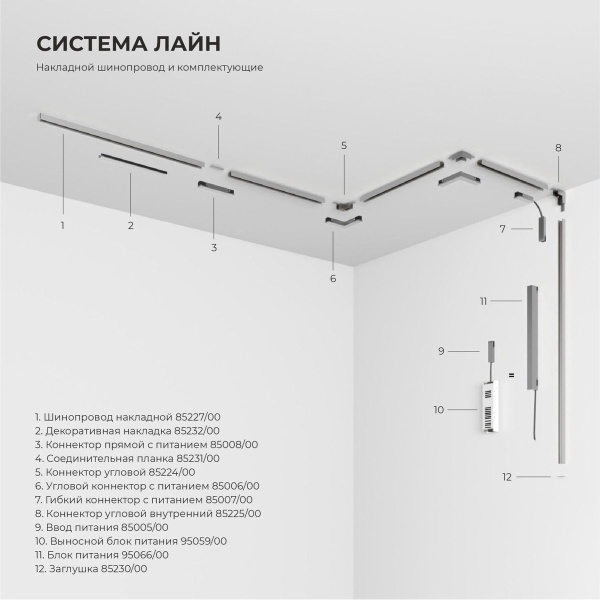 Трековый светильник 10W 3000K никель Elektrostandard 85525/01_система Лайн a072698