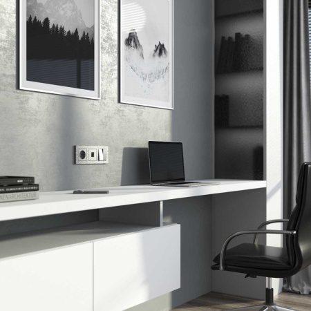 Розетка Werkel Hammer Ethernet RJ-45 серебряный W1281006 4690389163036