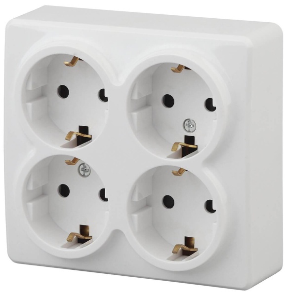 Розетка ЭРА Эксперт 4х2P E со шторками Schuko 16A 250V 11-2211-01 Б0020709 Розетка ЭРА Эксперт 4х2P E со шторками Schuko 16A 250V 11-2211-01 Б0020709