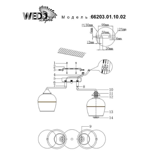 Потолочная люстра Seven Fires Idro 66203.01.10.02