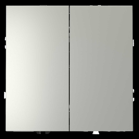 Перекрестный переключатель встраиваемый S70 двухклавишный 10А, (сталь) Voltum VLS020505