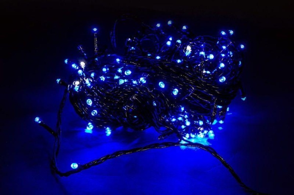 Cветодиодная гирлянда Sneha нить 230V синий/белый мерцающий A-244 BLUE/WITH FLASH