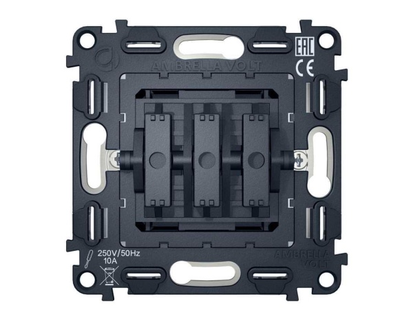 Выключатель трехклавишный AMBRELLA VOLT VM133