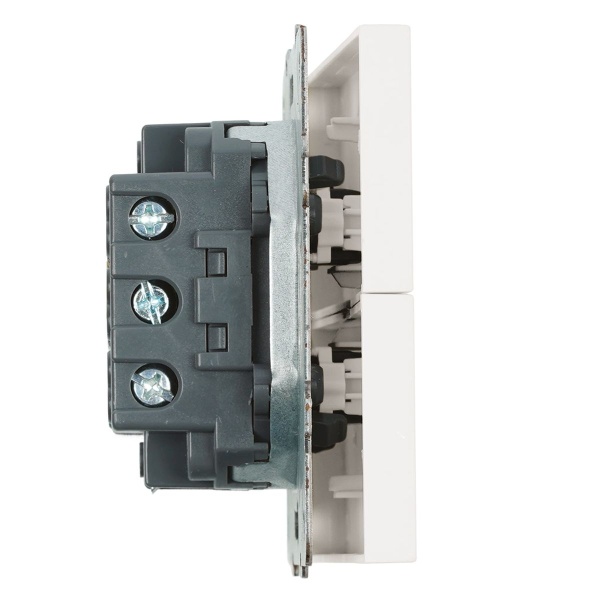 Переключатель двухклавишный Stekker Эмили белый фарфор RSW10-5107-01 49869