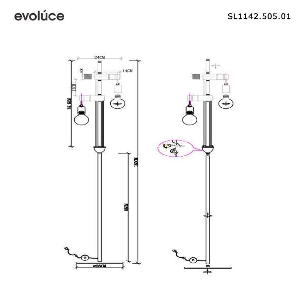 Торшер Evoluce Bagetti SL1142.505.01