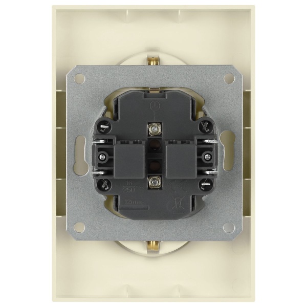Розетка ЭРА Arktik 16-2105-02 двойная с заземлением 2X2P+E Schuko со шторками 16А-250В слоновая кость Б0070455