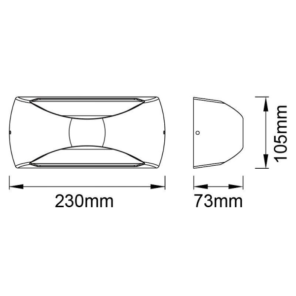 Уличный настенный светодиодный светильник Mantra Butan 8903