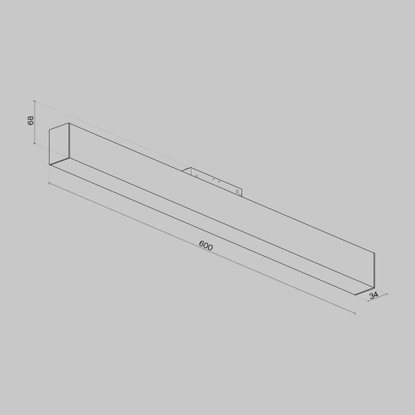 Трековый светодиодный светильник для магнитного шинопровода Maytoni Track lamps TR012-2-20W3K-B