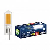 Лампа светодиодная (UL-00005066) Uniel G4 6W 4000K прозрачная LED-JC-220/6W/4000K/G4/CL GLZ08TR