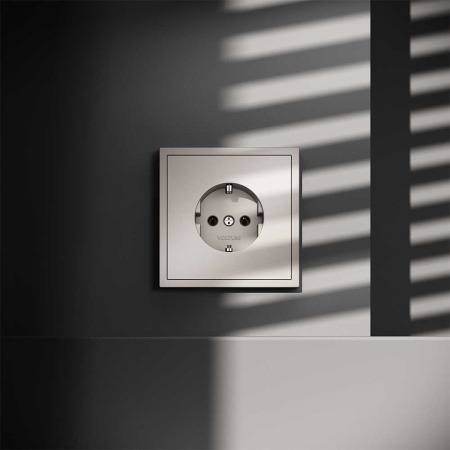 Розетка встраиваемая Voltum S70 с заземлением 16А, (кашемир) VLS040103