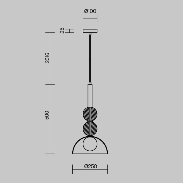 Подвесной светильник Freya Sunspot FR5482PL-01BS1