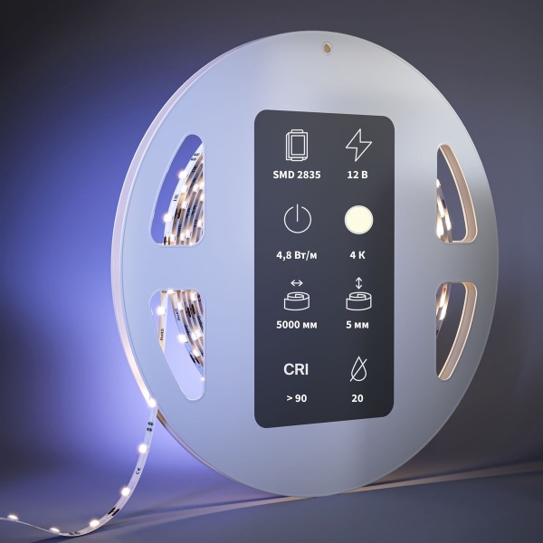 Светодиодная лента Maytoni 4,8W/m 60LED/m 2835SMD дневной белый 5M 201104