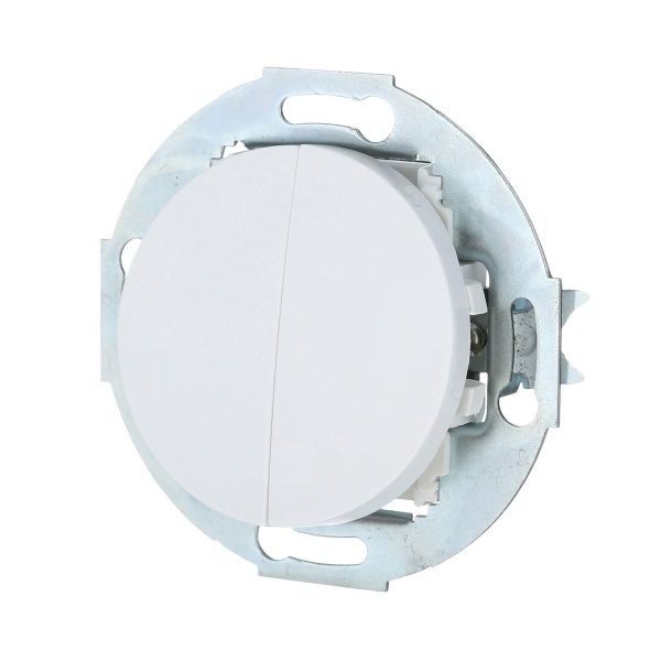 Переключатель LK Studio двухклавишный с двух мест (схема 6+6) 16 A, 250 B (белый) Vintage 881304-1