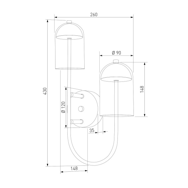 Бра Eurosvet Palm 202056 LED латунь a072611