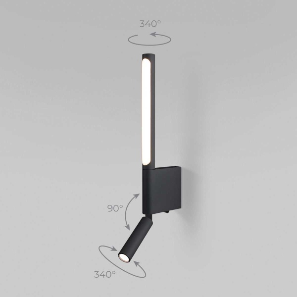 Настенный светодиодный светильник Elektrostandard Sarca LED черный 4000К 40111/LED a063692