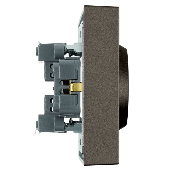 Розетка 2-местная с защитной шторкой, Stekker, с/з, 250В, 16А Эмили, RST16-5114-09, антрацит, soft touch 49934