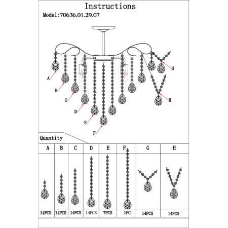Потолочная люстра Seven Fires Андренна 70636.01.29.07
