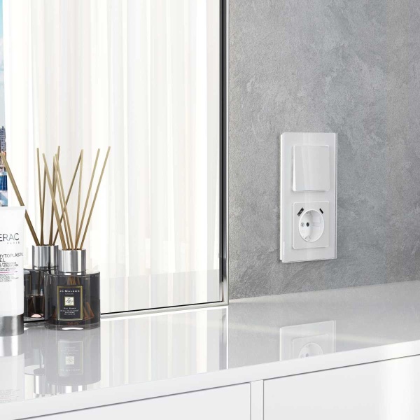 Выключатель одноклавишный Werkel белый акрил W1110041 4690389197239