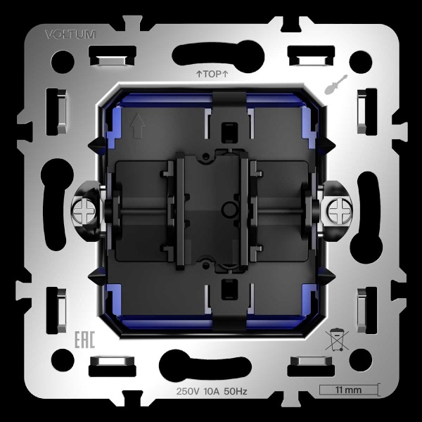 Механизм выключателя одноклавишного 10А S70 Voltum VLS0101M
