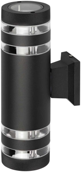 Светильник уличный настенный ЭРА «Адрия» GBW-102-BL-0300 230В 2хЕ27 IP54 вверх/вниз черный Б0069596