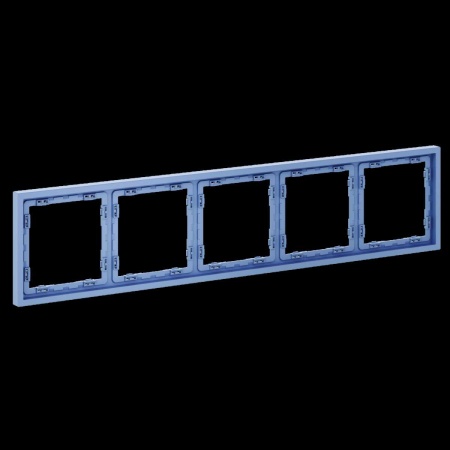 Рамка пластиковая S70 на 5 постов, (деним) Voltum VLS100515