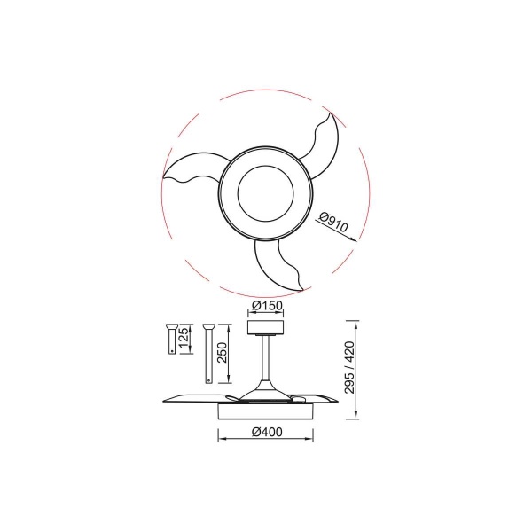 Люстра-вентилятор Mantra NISEKO FAN S 9064