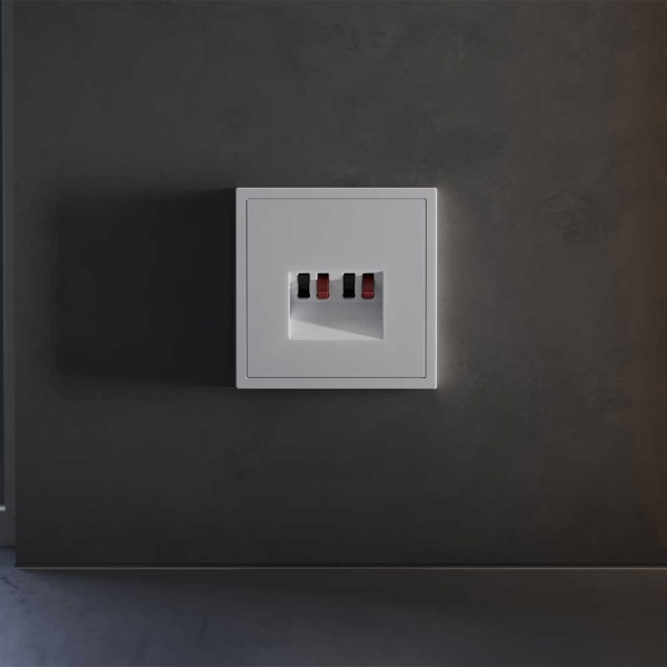 Накладка для розетки акустической 4-местной , S70 (серый) Voltum VLS001516