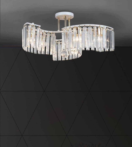 Потолочная люстра Seven Fires Iveya WD3549/6C-WT-FGD-CL