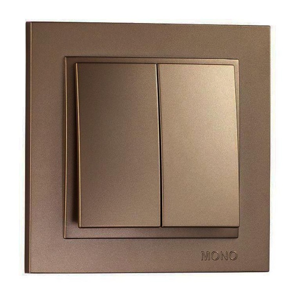 Выключатель Mono Electric Despina двухклавишный бронза 102-232325-102 Выключатель Mono Electric Despina двухклавишный бронза 102-232325-102