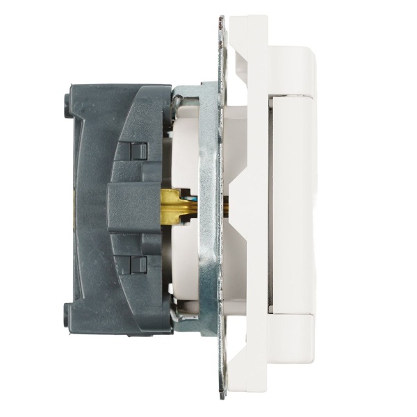 Розетка 2P+PE Stekker Эмили со шторками крышкой белый фарфор RST16-5112-01 49881