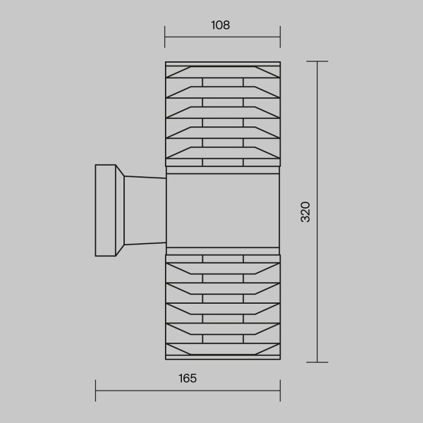 Настенный светильник Maytoni Outdoor O576WL-02GR