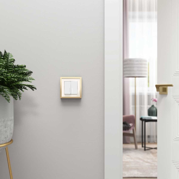 Выключатель двухклавишный с подсветкой Werkel W1120141 4690389197284