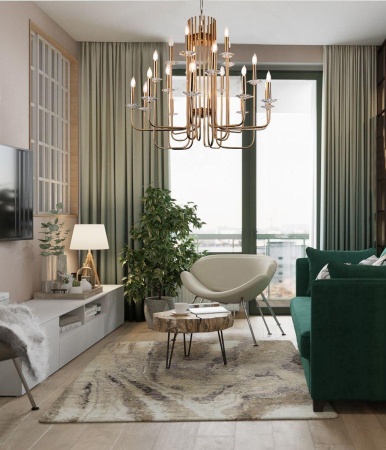 Подвесная люстра Milosh Tendence 0802CL-20GD