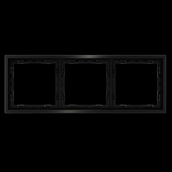 Рамка металлическая на 3 поста, S70 Metal (антрацит) Voltum VLSM120312