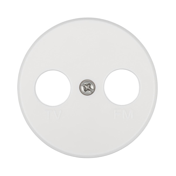 Накладка LK Studio розетки TV+FM, 2 отверстия (белый) Vintage 885204-1