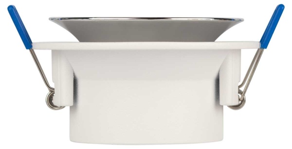 Светильник встраиваемый декоративный ЭРА KL103 WH/CH под лампу MR16 GU5.3 белый/хром Б0056353