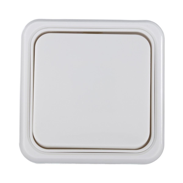 Выключатель LK Studio одноклавишный открытой установки, схема 1 (белый) 810104