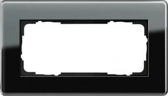 Рамка 2-модульная Gira Esprit C черное стекло 1002505