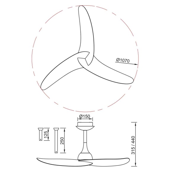 Люстра-вентилятор Mantra IPANEMA III 9041