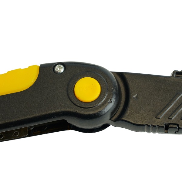 Нож строительно-монтажный с трапециевидным лезвием, 19 мм, 1 лезвие в рукоятке, Stekker KMU-11-T 50198